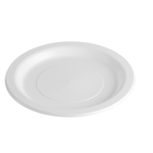 9″(230mm) White Plastic Round Plates