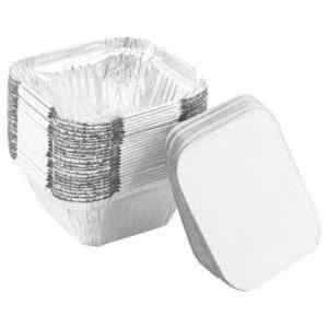 Foil Deep Square SNGL Meal Tray (340ml) lids