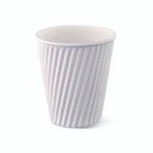12oz white ripple cups