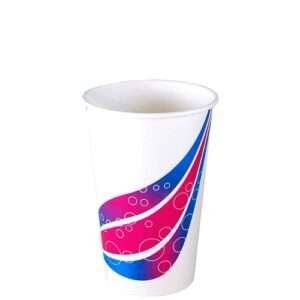 Paper Cup Milkshake Swirl Multi Colour 16 oz