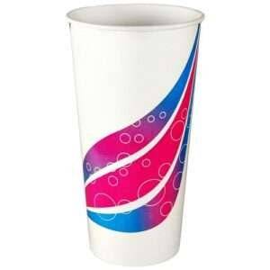 Paper Cup Milkshake Swirl Multi Colour 24 oz