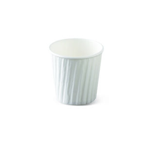 4oz white ripple cups