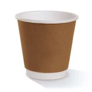 8 oz dw cup brown 90 mm
