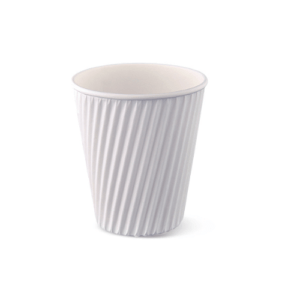 8oz white ripple cups