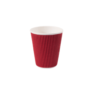 8 Oz Red Ripple Cups